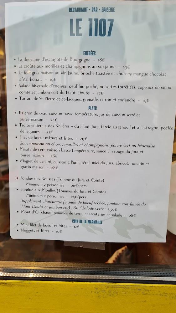 Le 1107 - Menu Image 1